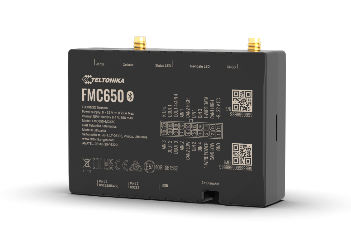 Teltonika FMC650 – CAN-Bus-Flotten-Tracker mit Tachograph-Fernauslesung